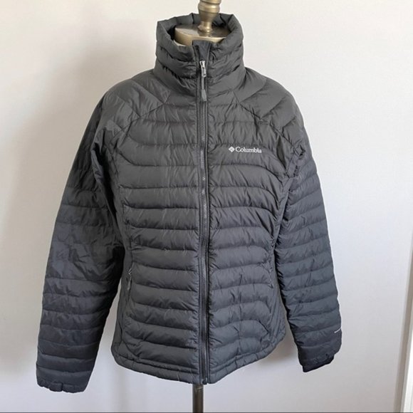 Columbia Powerfly Black 800-fill Down Microbaffle Puffer Jacket - M/8-10 - Picture 3 of 13